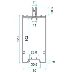 AFT - 1153 Ригель RAL 7024 mat